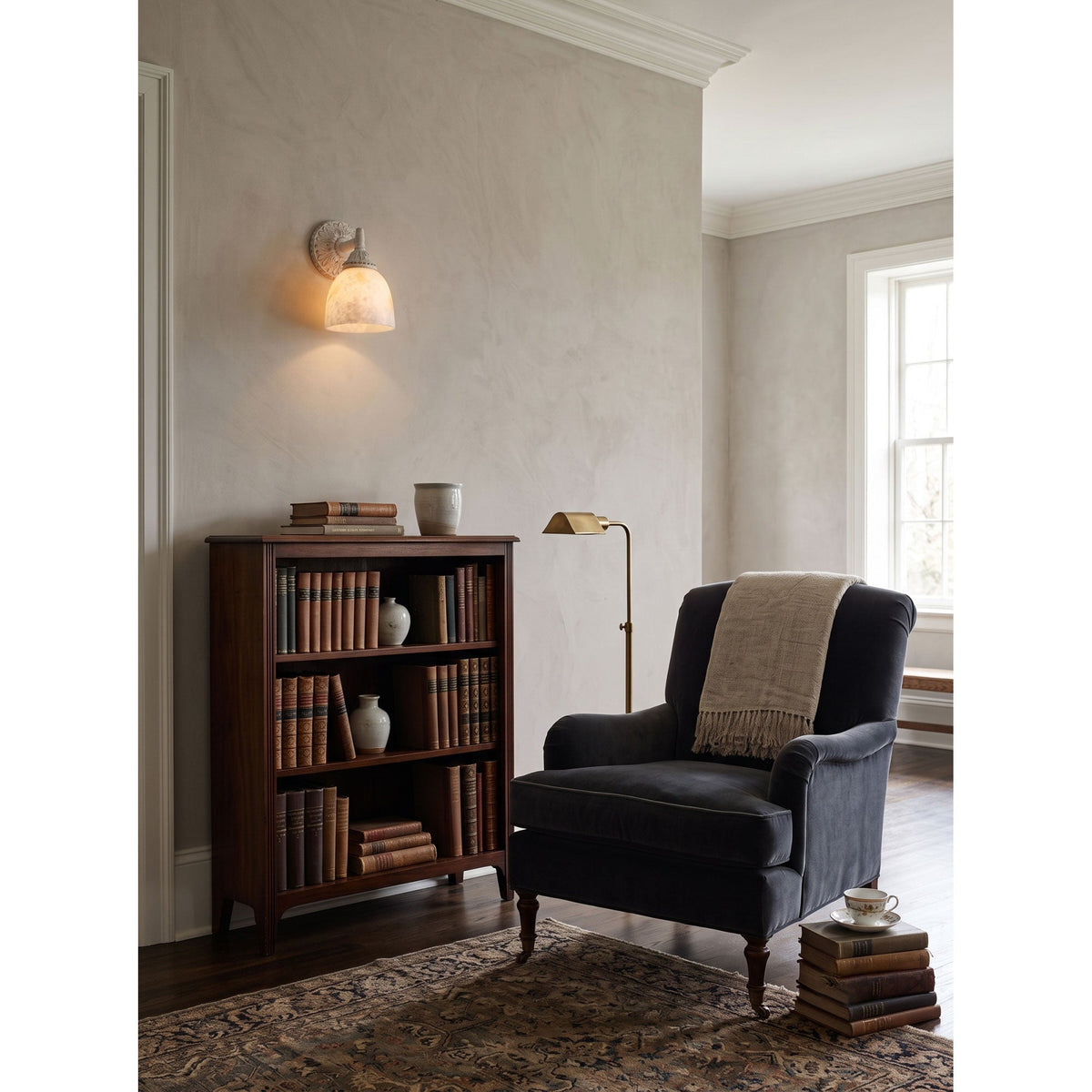 Brooks Vanity Alabaster Wall Sconce