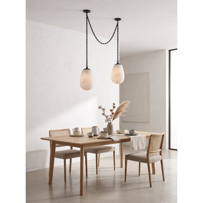 Bruckner Chain Alabaster Chandelier