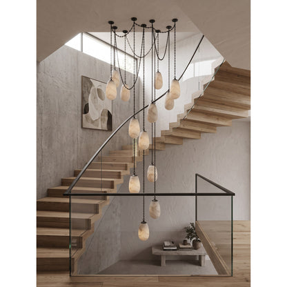 Bruckner Chain Alabaster Chandelier