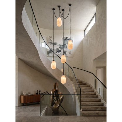 Bruckner Chain Alabaster Chandelier
