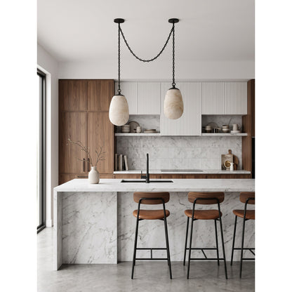 Bruckner Chain Alabaster Chandelier