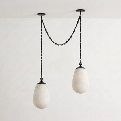 Bruckner Chain Alabaster Chandelier