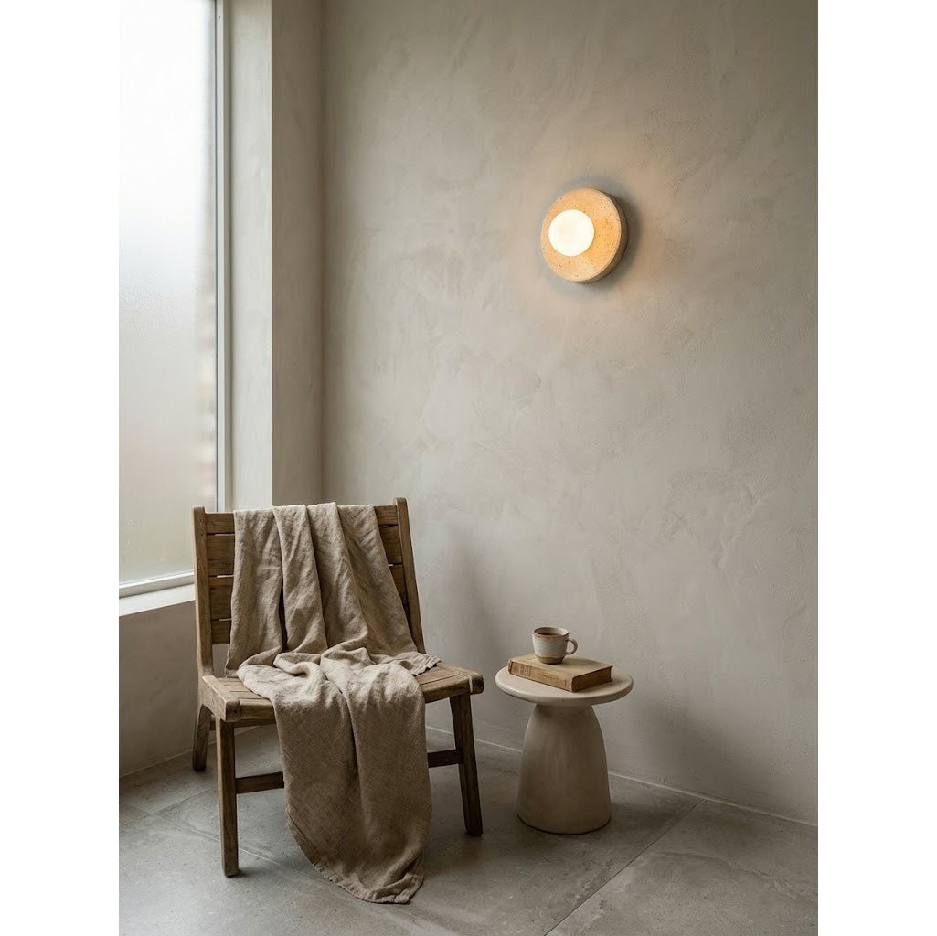 Calvora Travertine Wall Sconce