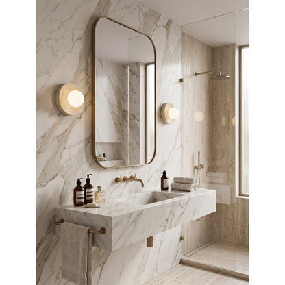 Calvora Travertine Wall Sconce