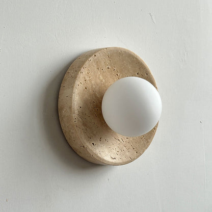 Calvora Travertine Wall Sconce