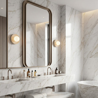 Calvora Travertine Wall Sconce