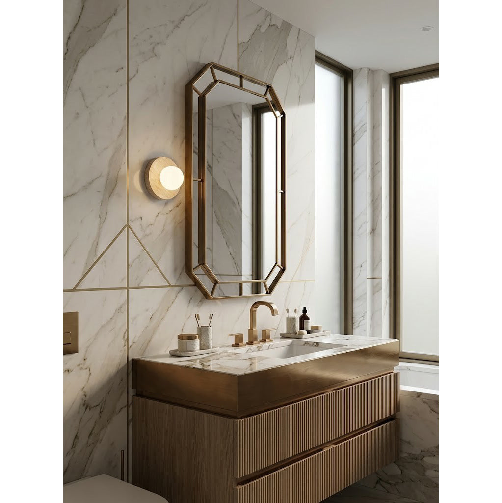 Calvora Travertine Wall Sconce