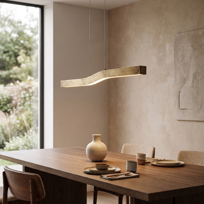 Camur Brass Linear Chandelier
