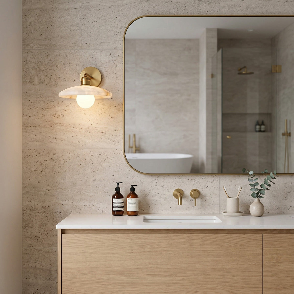 Cantina Alabaster Wall Sconce