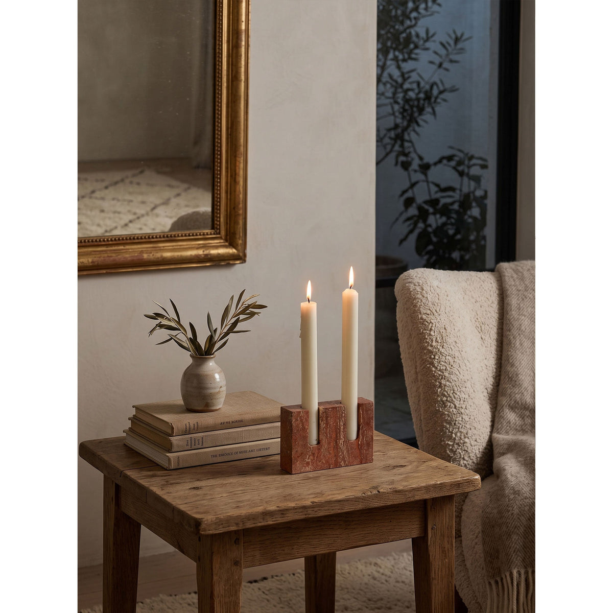 Canyon Marble Double Candle Holder