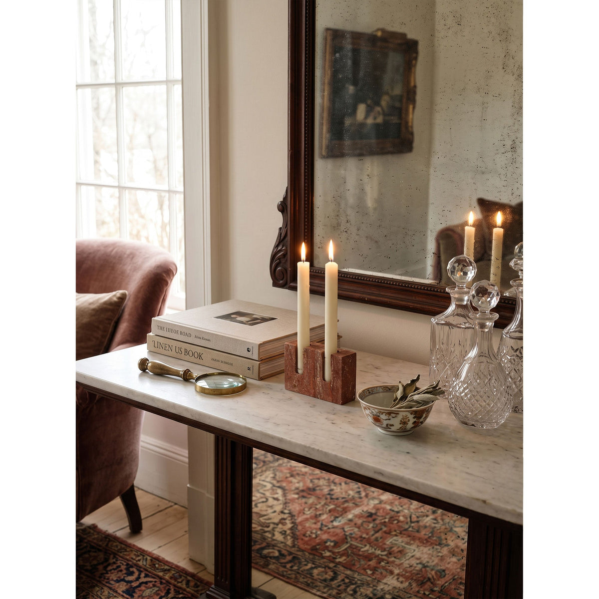 Canyon Marble Double Candle Holder