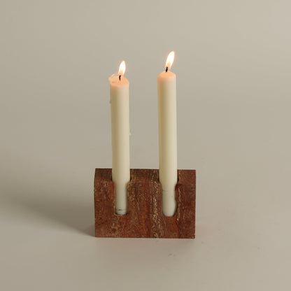 Canyon Marble Double Candle Holder