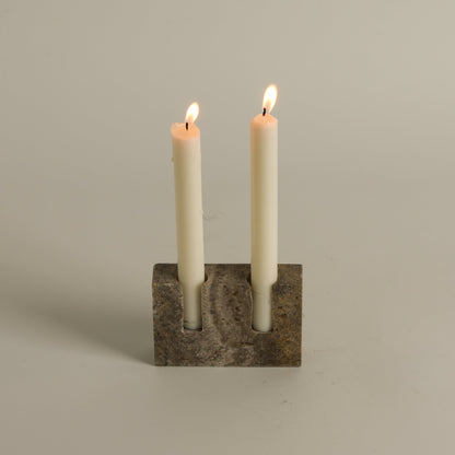 Canyon Marble Double Candle Holder