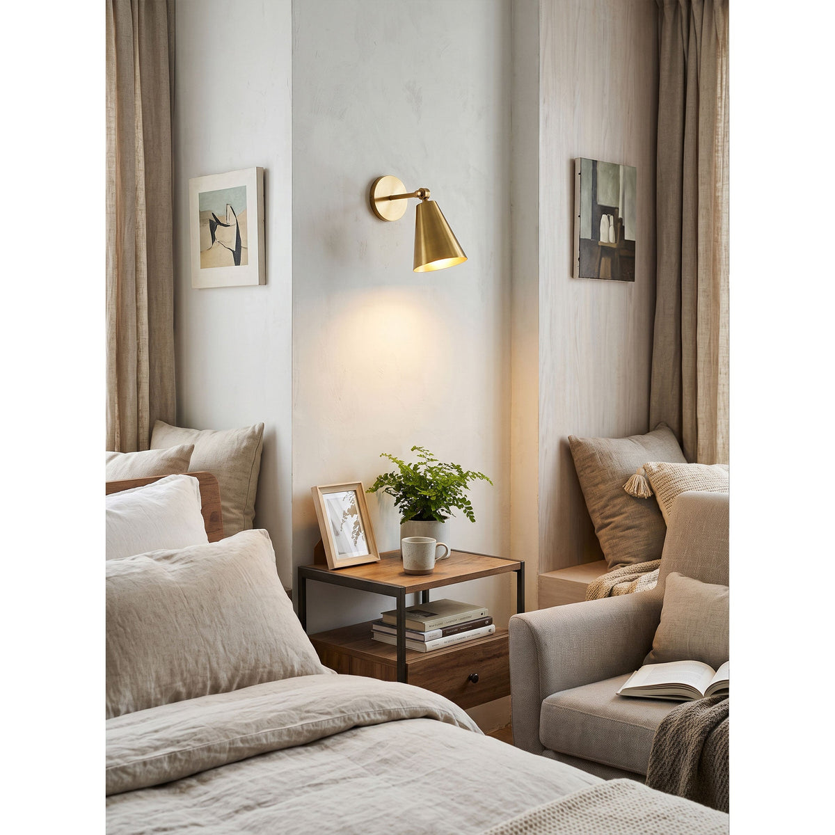 Cara Brass Wall Sconce