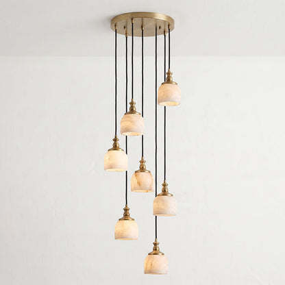 Chart Alabaster Cluster Chandelier
