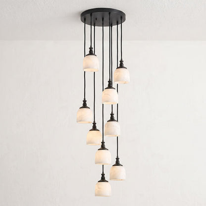 Chart Alabaster Cluster Chandelier