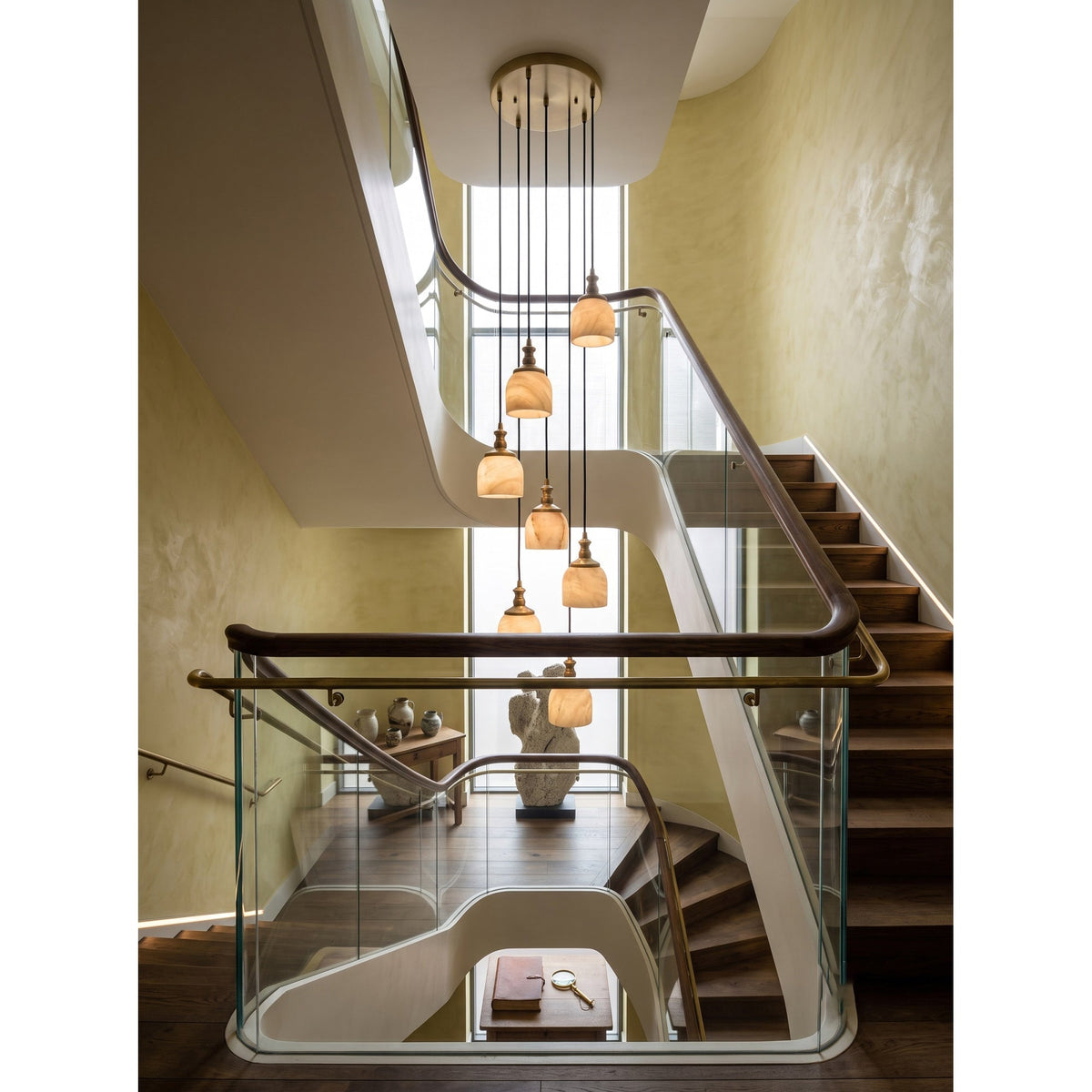 Chart Alabaster Cluster Chandelier