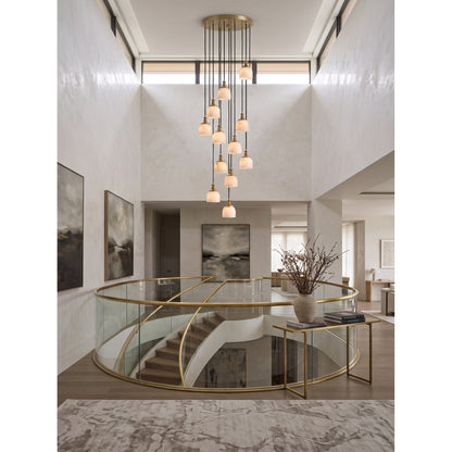 Chart Alabaster Cluster Chandelier