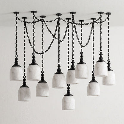 Chart Chain Alabaster Chandelier