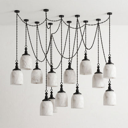 Chart Chain Alabaster Chandelier