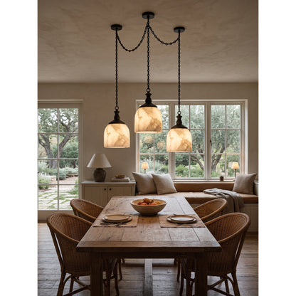 Chart Chain Alabaster Chandelier