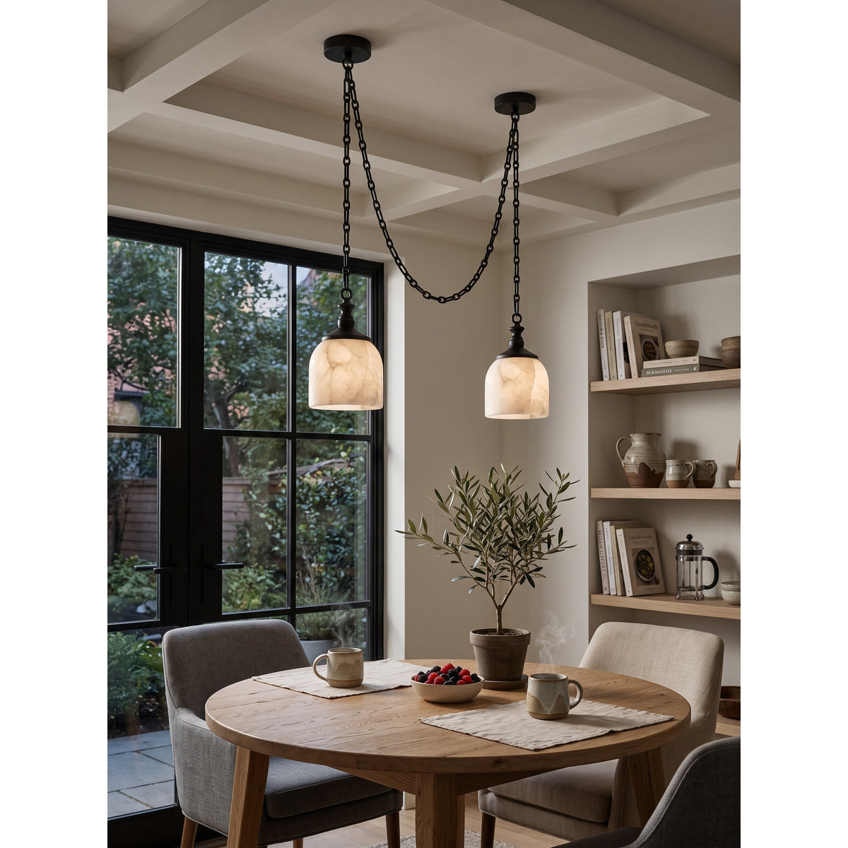 Chart Chain Alabaster Chandelier