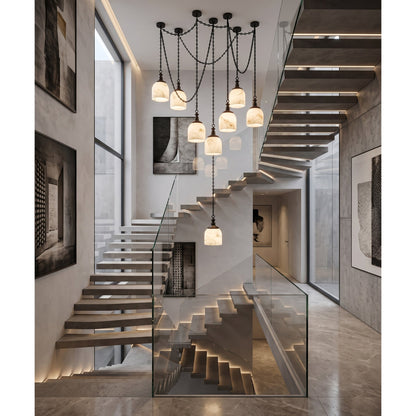 Chart Chain Alabaster Chandelier