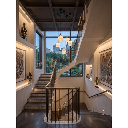 Chart Chain Alabaster Chandelier