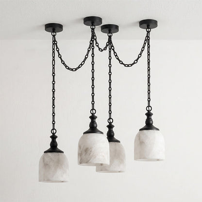 Chart Chain Alabaster Chandelier