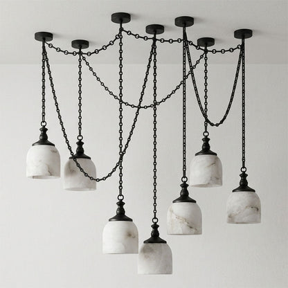 Chart Chain Alabaster Chandelier