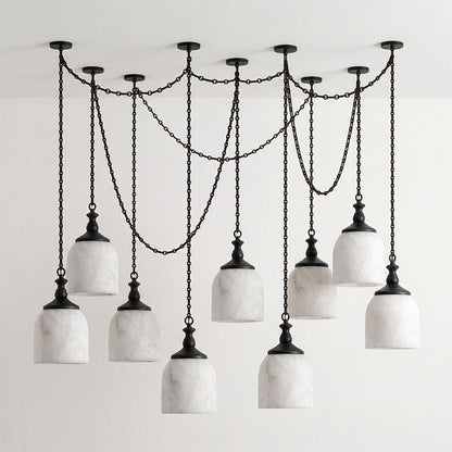 Chart Chain Alabaster Chandelier