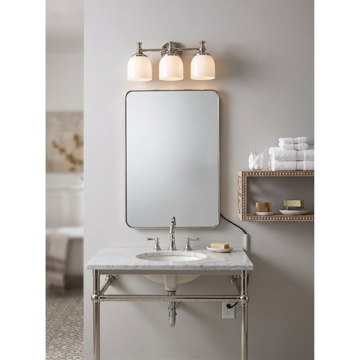 Chart Glass Plug-in Wall Sconce