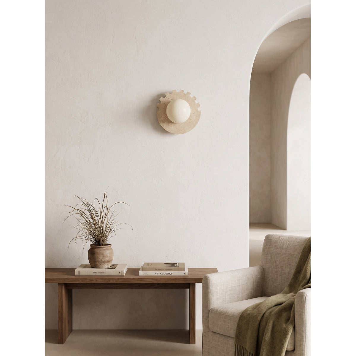 Checkered Disc Wall Sconce