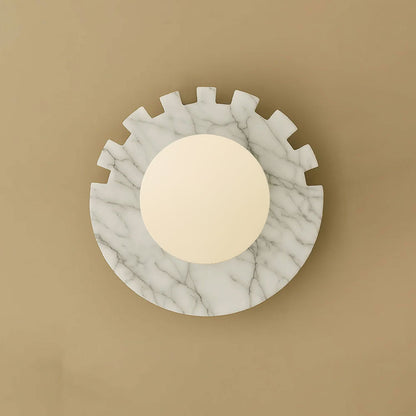 Checkered Disc Wall Sconce