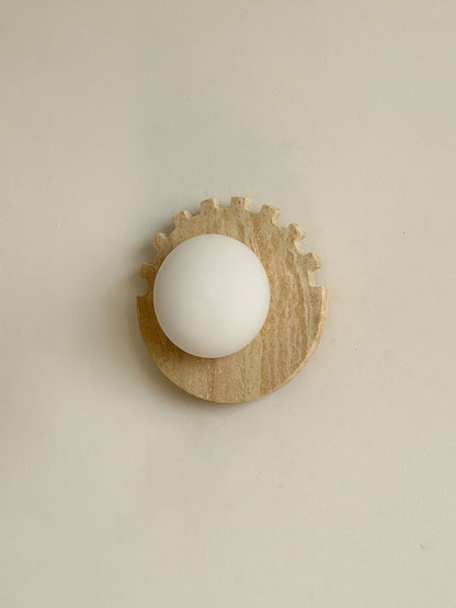Checkered Disc Wall Sconce