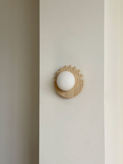 Checkered Disc Wall Sconce