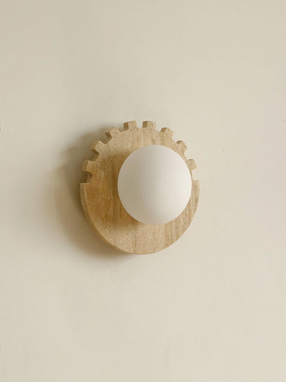 Checkered Disc Wall Sconce