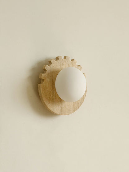 Checkered Disc Wall Sconce