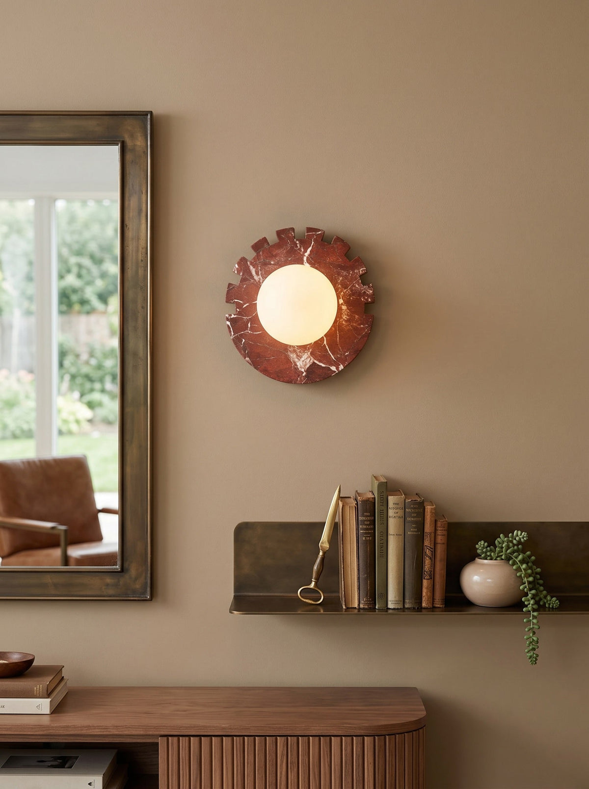 Checkered Disc Wall Sconce