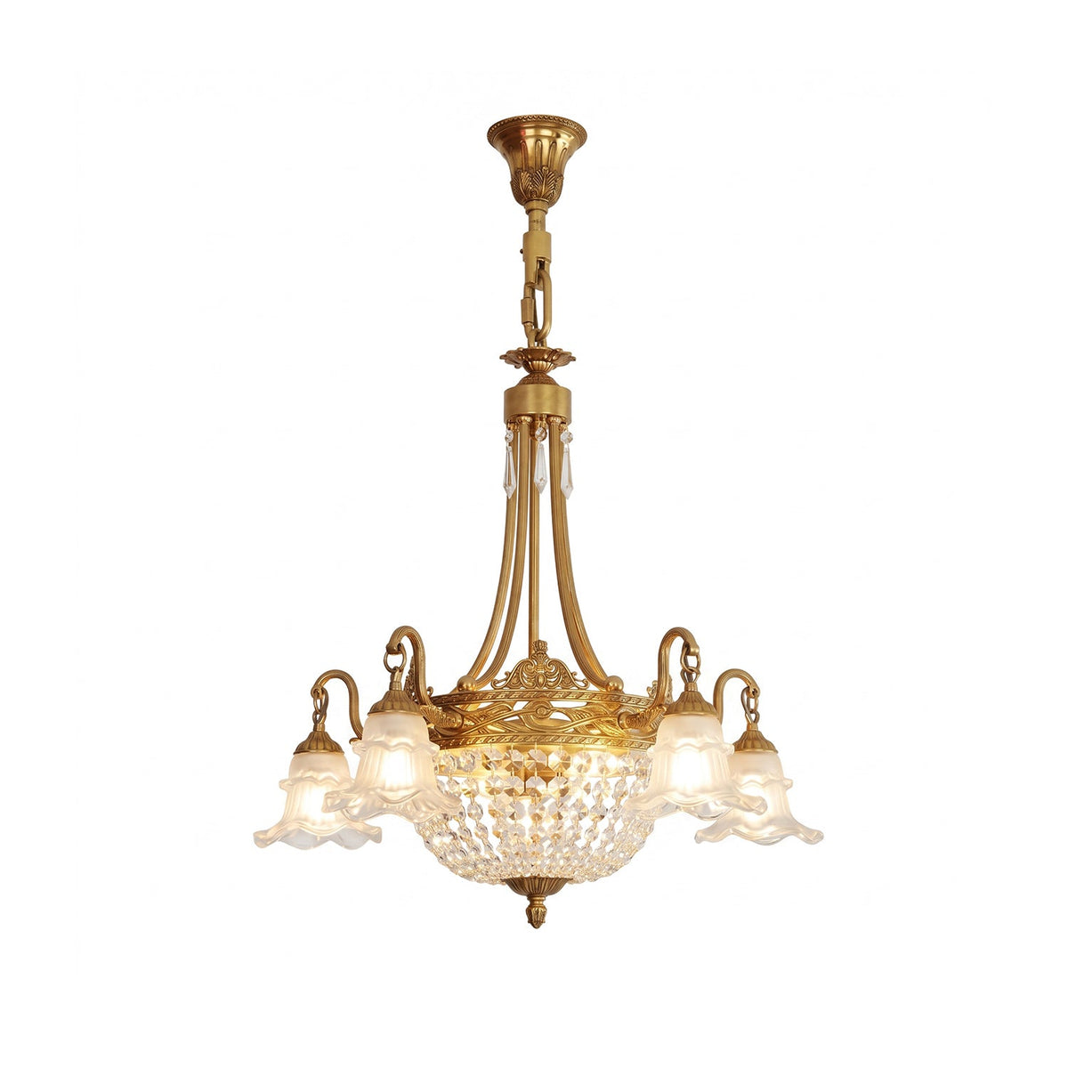 Cliveden Tulip Basket Chandelier