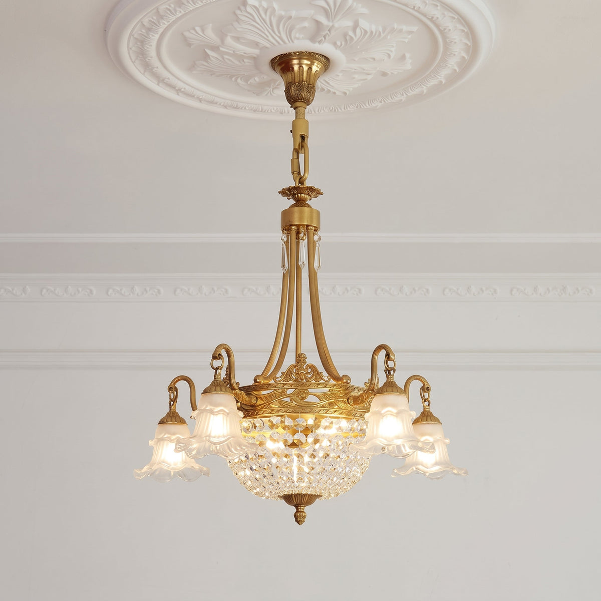 Cliveden Tulip Basket Chandelier