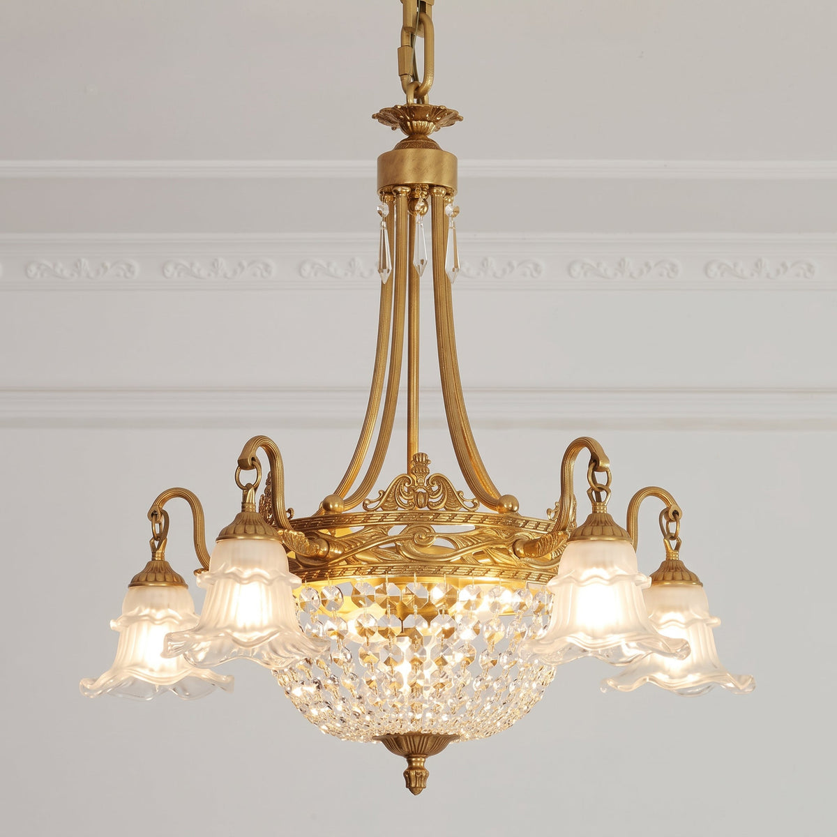 Cliveden Tulip Basket Chandelier