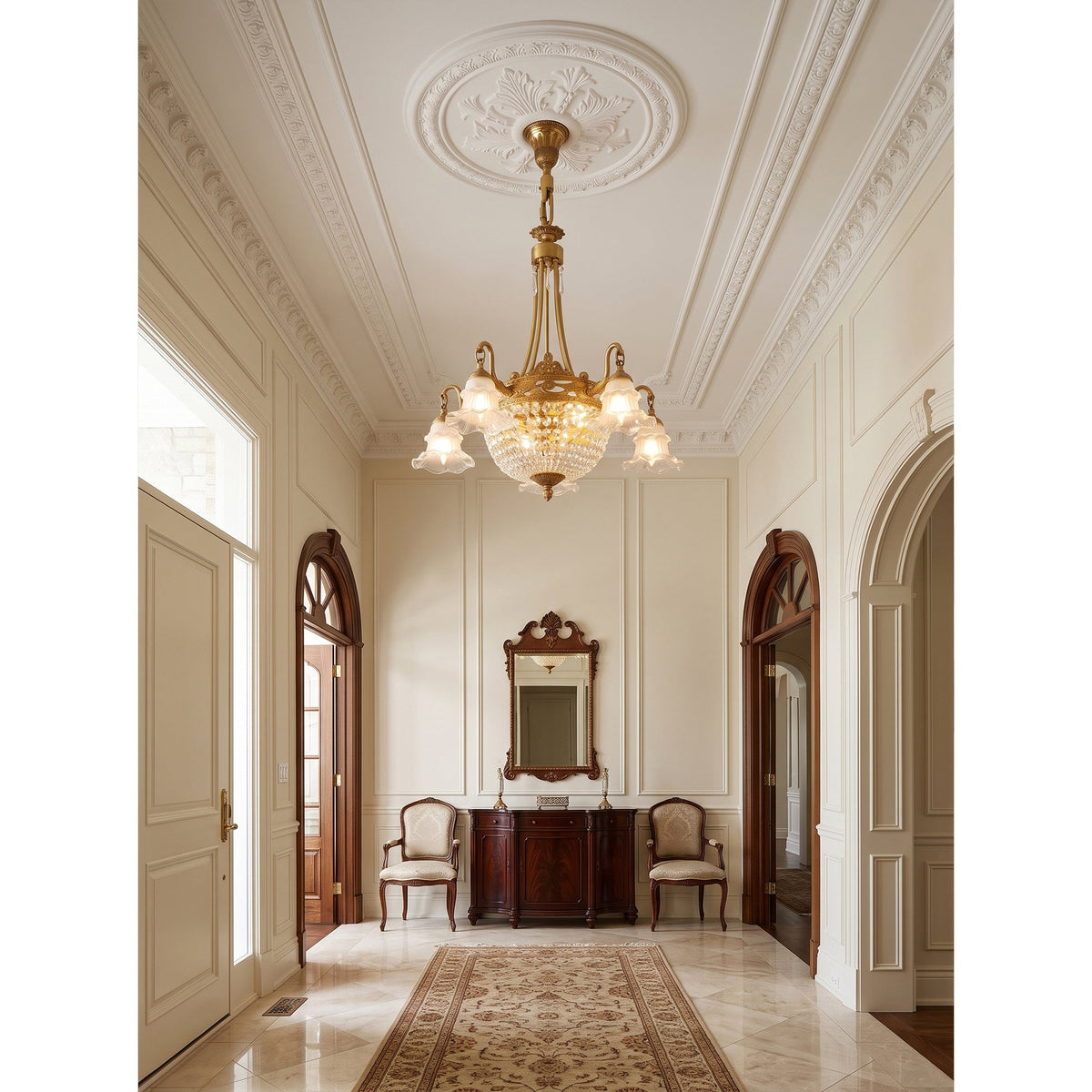 Cliveden Tulip Basket Chandelier