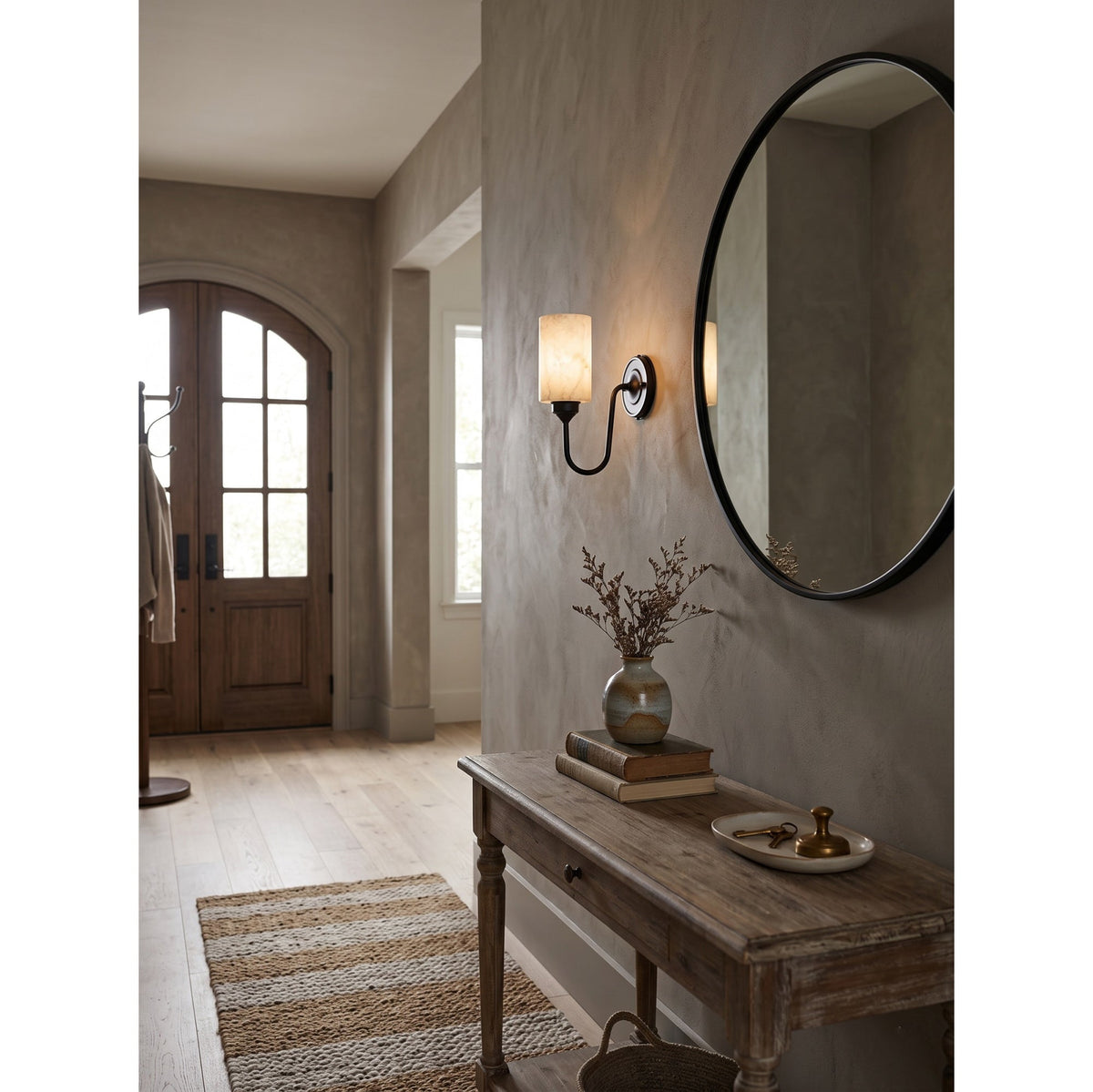 Clyde Alabaster Wall Sconce