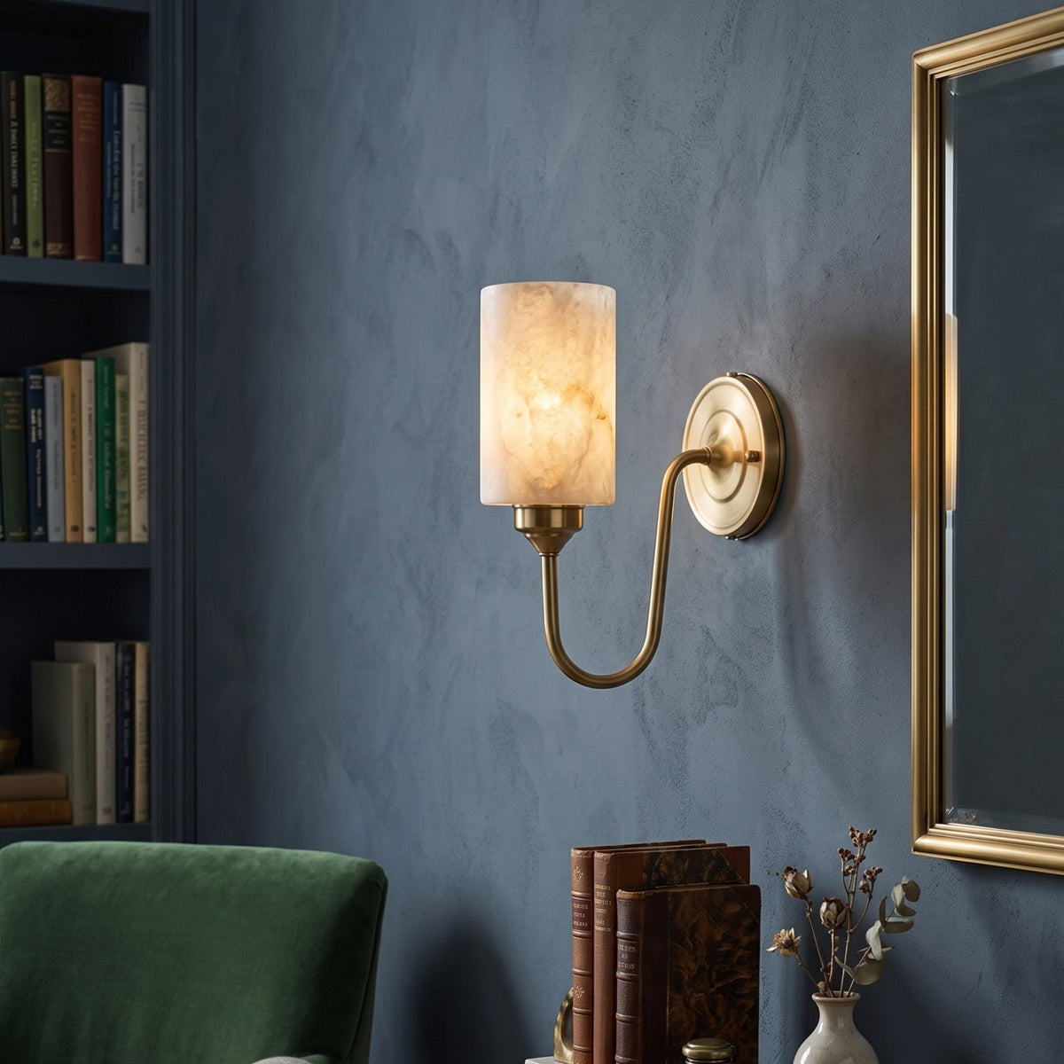 Clyde Alabaster Wall Sconce