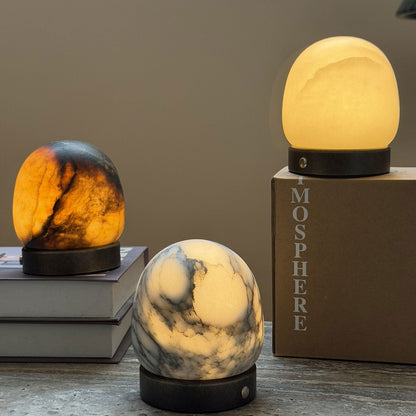 Cosmo Glow Alabaster Table Lamp (Built-in Battery)