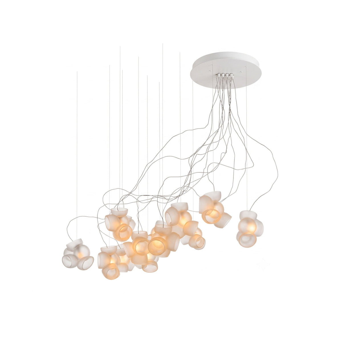 Cumulus Sculptural Glass Cluster Chandelier