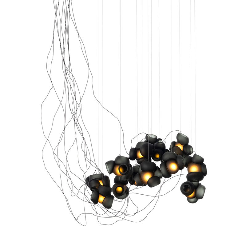 Cumulus Sculptural Glass Cluster Chandelier