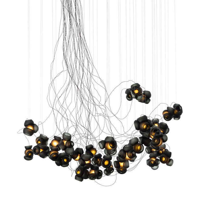 Cumulus Sculptural Glass Cluster Chandelier