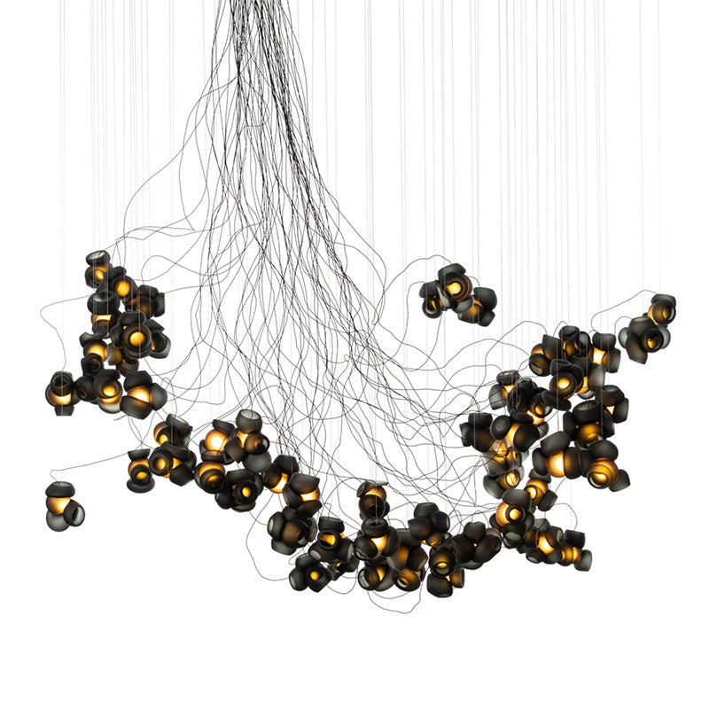 Cumulus Sculptural Glass Cluster Chandelier